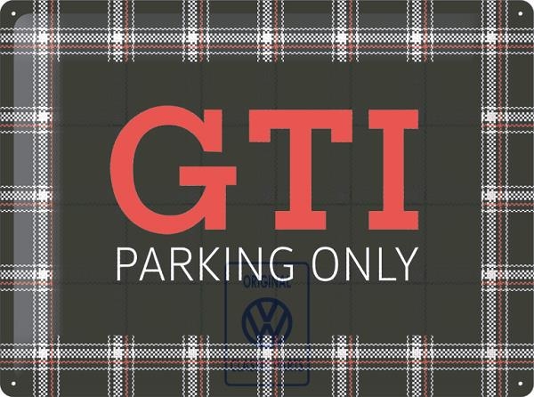 Classic Parts - GTI Parking Only Schild im Karomuster - ZCP 902 908