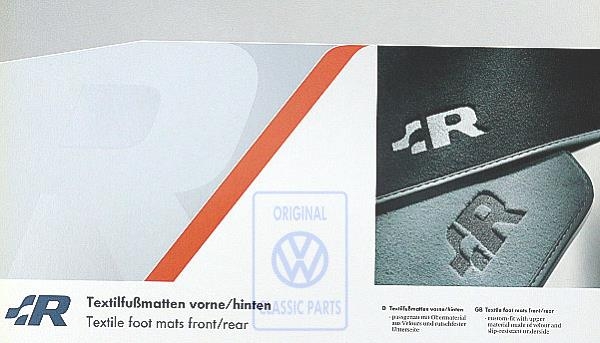 VW Golf 4 R32 Jg. 2002-2005 Autoteppiche - Fussmatten Farbe und